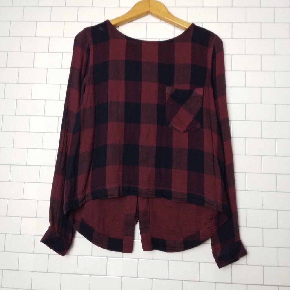 Cloth and‎ stone gauze lace up top size med